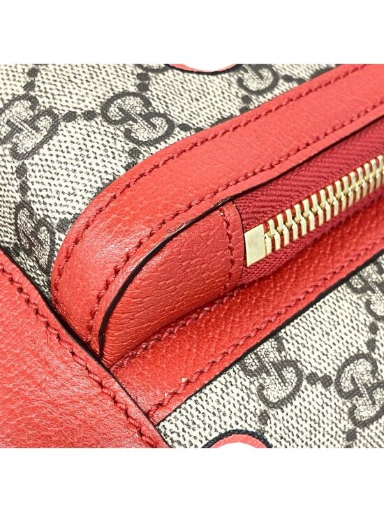 Gucci Backpack GG Supreme Beige Red Gold main image 5